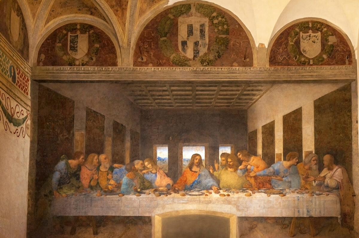 Dünyaca ünlü bu eser, Santa Maria delle Grazie Bazilikası’nda bir duvar resmi.